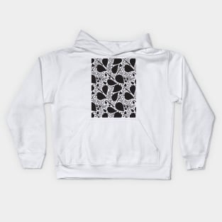 Leaf Doodle Seamless Surface Pattern Design Kids Hoodie